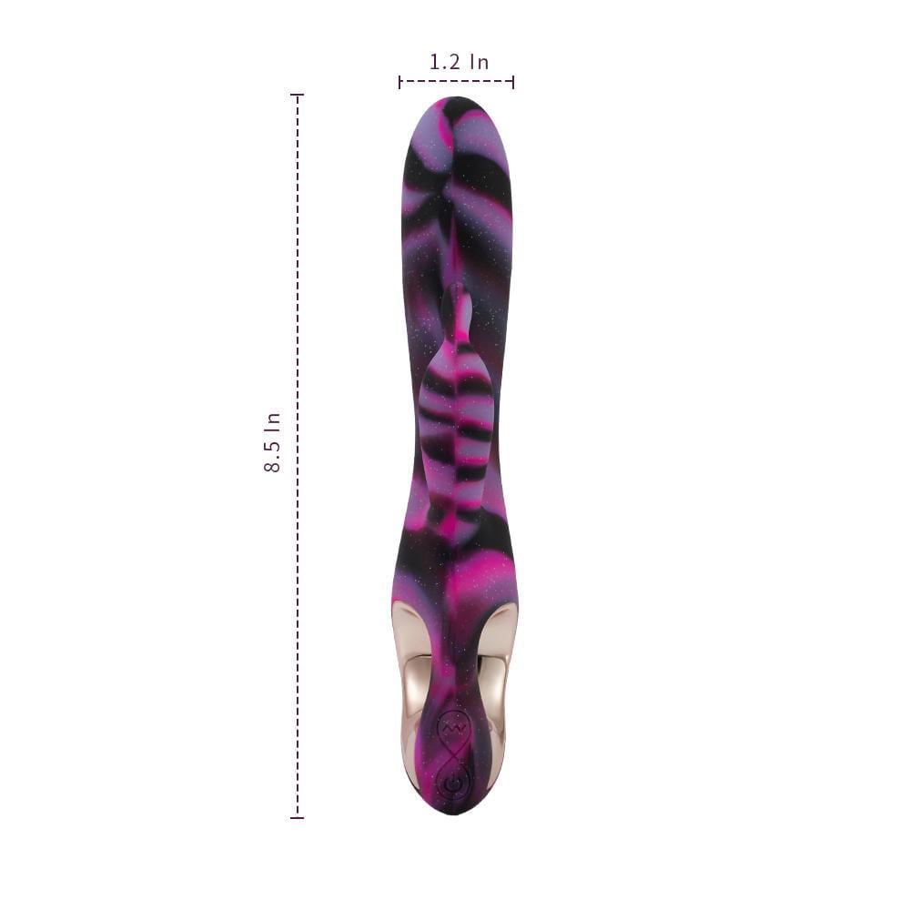Aurora-like Rabbit Vibrator with O-ring Handle