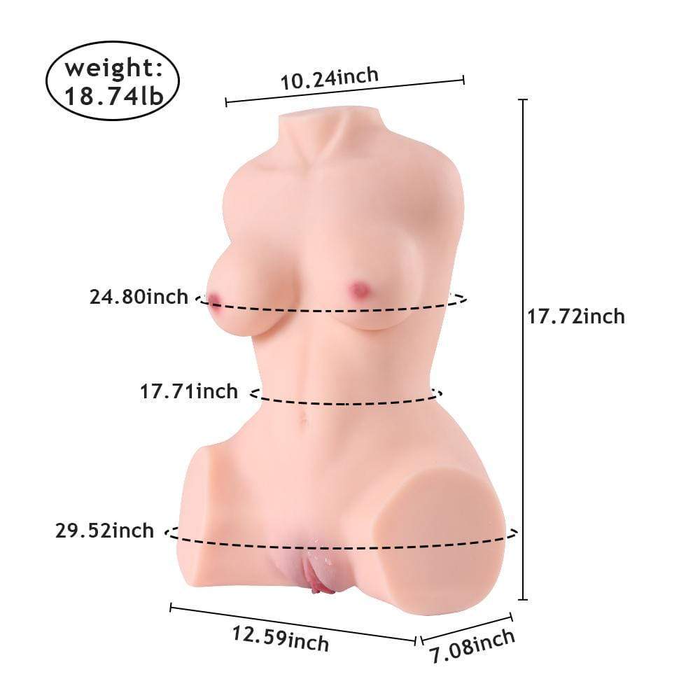 17.72'' Supine 3 in 1 Sex Doll Male Masturbator
