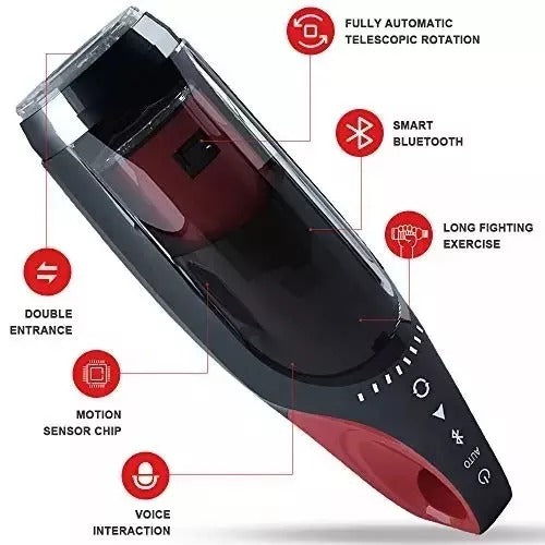 Sexoralab New Bluetooth-controlled automatic retractable THE KING rotating male masturbator