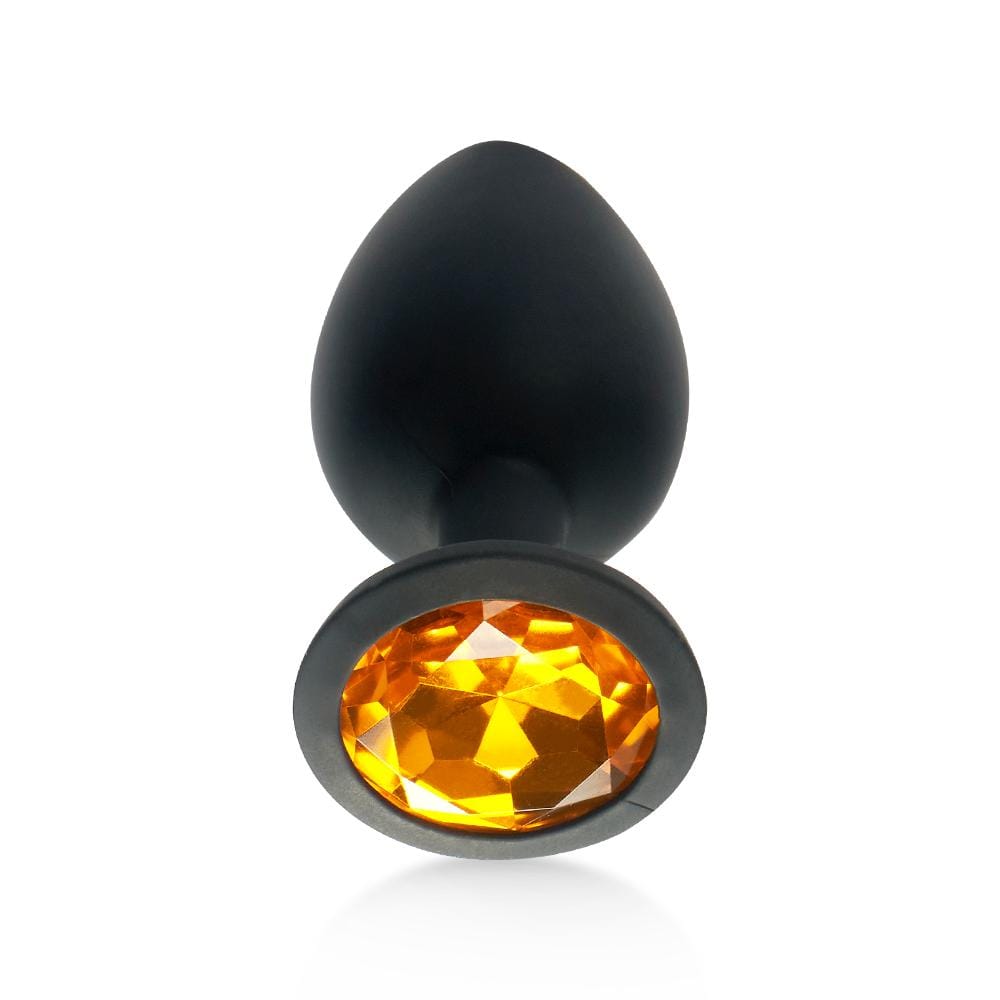 Three-Piece Silicone Diamond Two Color Switchable Butt Plug