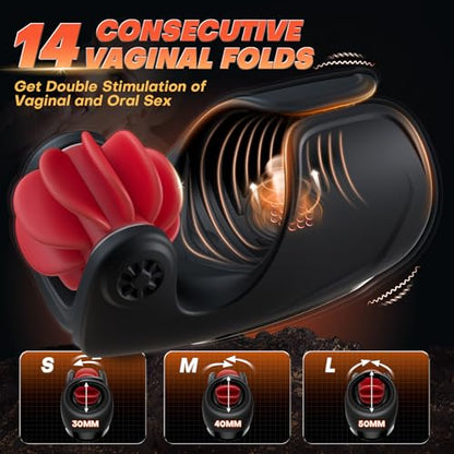 10 Licking & 10 Flapping & 10 Vibrating Super Soft Male Penis Training Vibrator