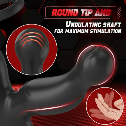 Buyging™ 3-IN-1 Prostate Massager With 11 Vibrations With Dual Cock Rings