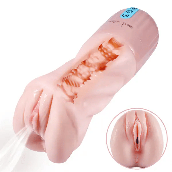 Beate - 5 Sucking Oral Swallowing 10 Vibrating Massage Training Masturbation Cup,Star-starring identical mold production [free of tax]【❤️Discreet Shipping】