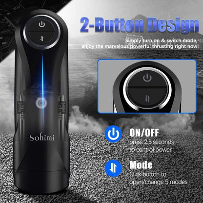 Eliza-Two Button Design Easy to Use Male Masturbator