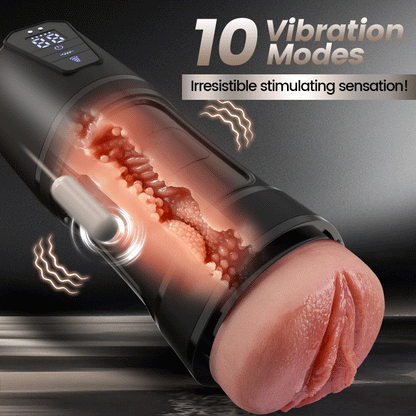 Challenger - 10 Vibrations, 5 Suctions, Ultra-Realistic Vagina, Simulated Masturbator, Star-starring identical mold production [free of tax]【❤️Discreet Shipping】