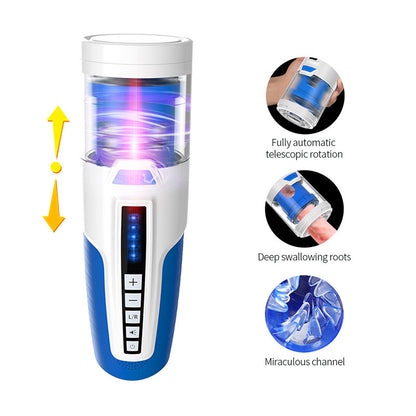 Leten Piston Automatic Telescopic Rotation Male Masturbator Cup Artificial Vaginal Lick Oral Sex Masturbation Sex Toys For Men
