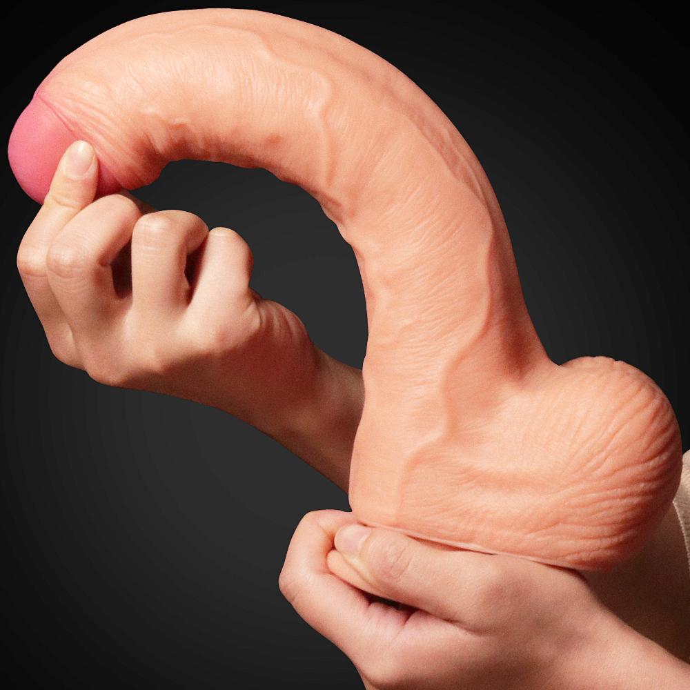 11 Inch Dual-layered Suction Cup Silicone Realistic Dildo