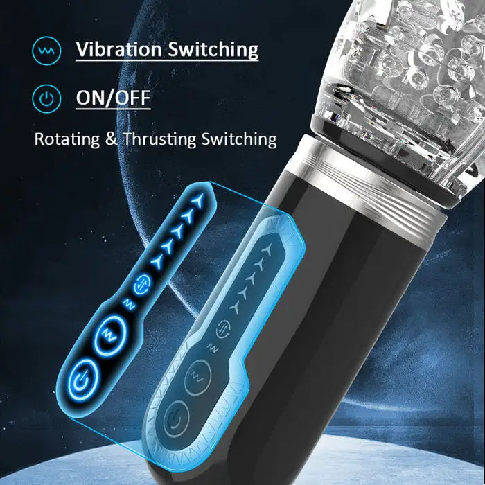 Superbuyg™ 5 Thrusting Rotating 7 Vibrating Oral Sex Handheld Masturbator