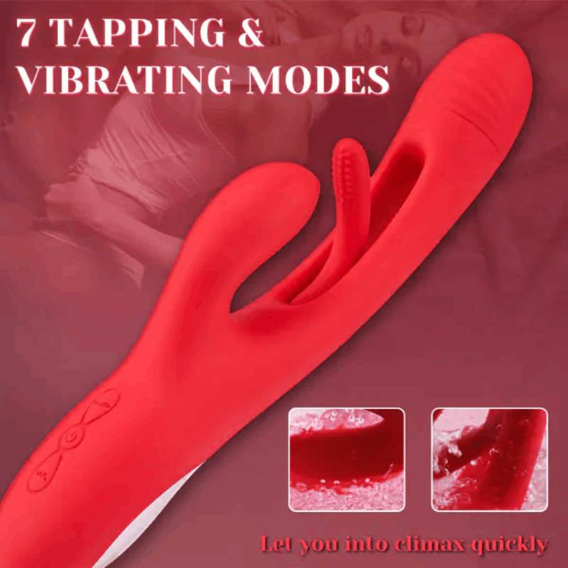 Rabbit Tapping Vibrating All-In-One G-Spot Vibrator for Women