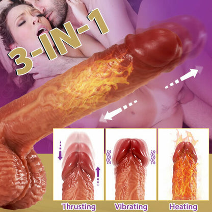 Buyging™ SINGER 3-in-1 Realistic Non-sticky Blush Dildo 9 INCH