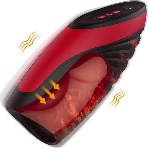 9 Vibrating 6 Sucking Heating Deep Throat Masturbation Blowjob Cup