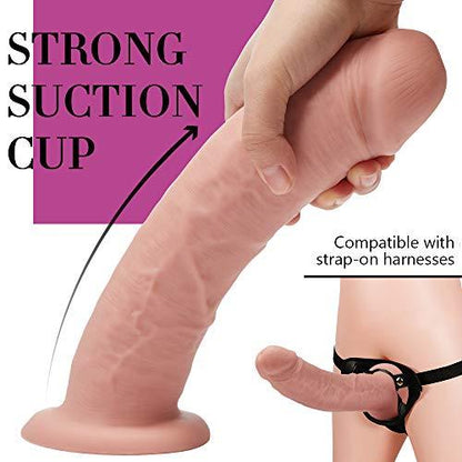 8 Inch Huge Glans Realistic Dildo
