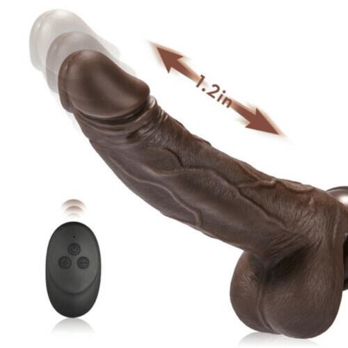 Wireless Remote Control 5 Thrusting 10 Vibrating Rotating Dildo
