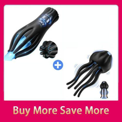 2-in-1 Male Vibrator & Masturbator - 10 Powerful Vibrations for Penis Training & Stimulation