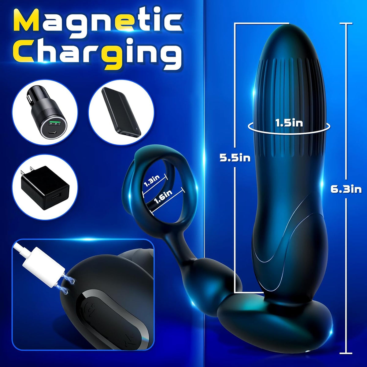 Buyging™ Prostate Massager with 3 Thrusting Expanding & 9 Vibration Modes