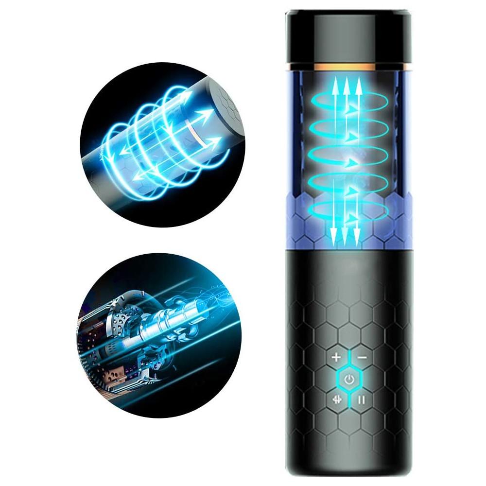 Sexoralab10 Thrusting Spinning Suction  Male Masturbator Cup