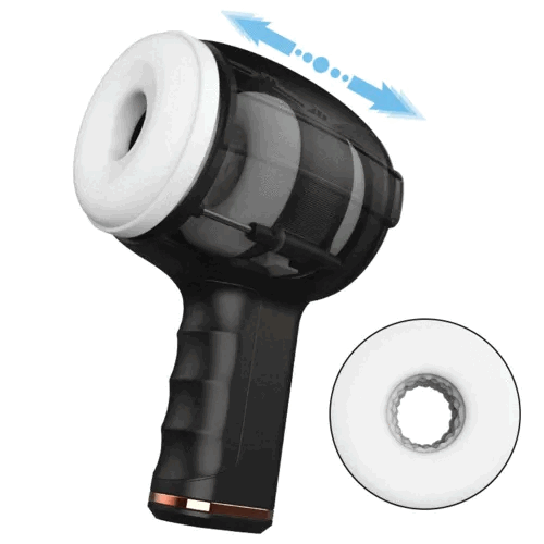 8 Vibrating 5 Thrusting Handheld Male Masturbtor