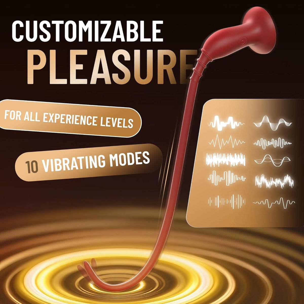 Buyging™ Vibrating Penis Plug Urethral Sound Sex Toy 11.4 Inch