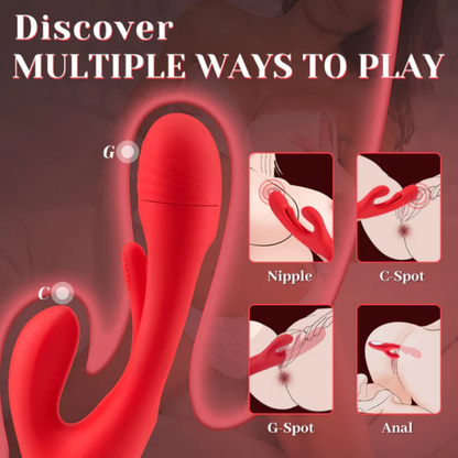 Rabbit Tapping Vibrating All-In-One G-Spot Vibrator for Women