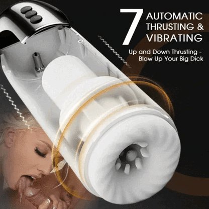 Wearable 7 Thrusting & Vibrating Heating Vocable Male Masturbator
