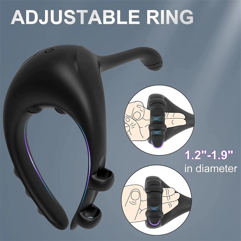 Buyging™ Dual Stimulation Remote Control 10 Vibrating Cock Ring With Bullet