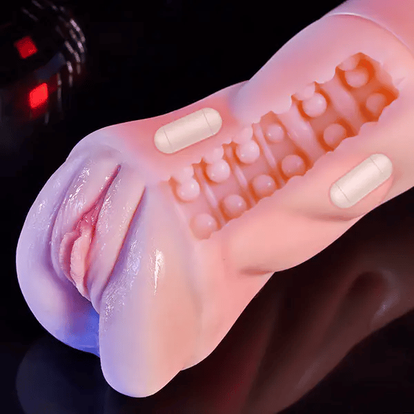 Beate - 5 Sucking Oral Swallowing 10 Vibrating Massage Training Masturbation Cup,Star-starring identical mold production [free of tax]【❤️Discreet Shipping】