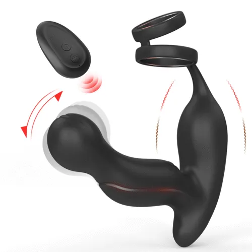 Buyging™ 3-IN-1 Prostate Massager With 11 Vibrations With Dual Cock Rings