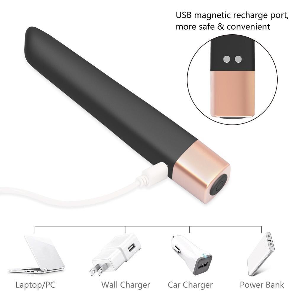 16 Speed Mini Bullet Vibrator G-Spot Clitoris Stimulator Vibrating Sex Toy For Women USB Rechargeable Adult Dildo Vibrador Femme