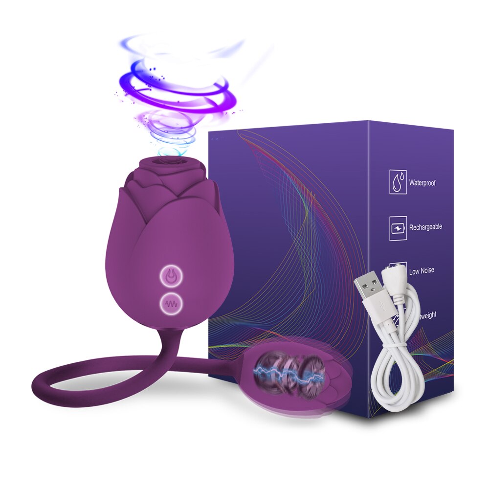Rose Clit Sucker Vibrators for Women Powerful Clitoris Stimulator Vacuum Sucking Female Love Vibrating Egg Sex Toy for Adults 18