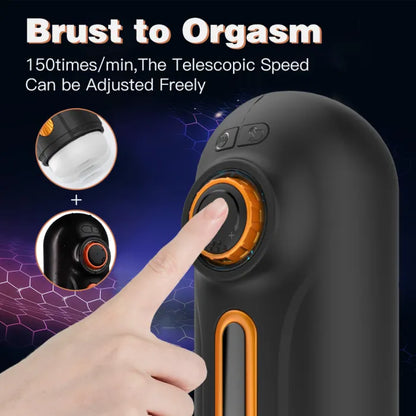 10 Thrusting 10 Vibrating 3 Sucking Heating Male Masturbator