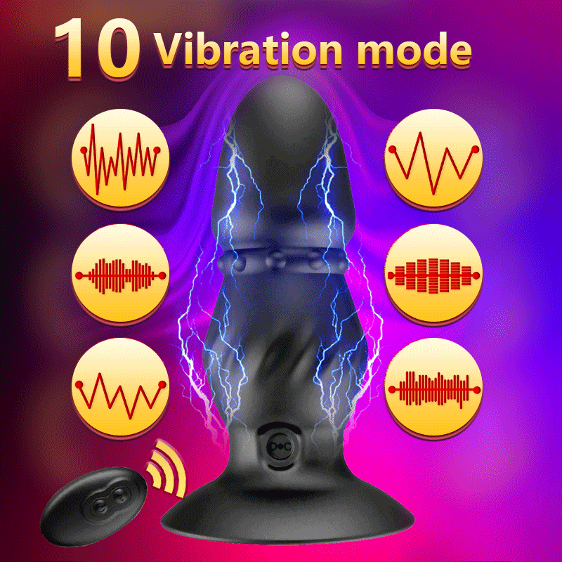 10 Speed Prostate Massager Wireless Remote Control Anal Bead Butt Plug Stimulator USB Charge Anal Vibrator Sex Toy for Men Women