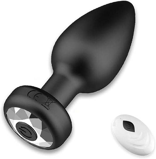 Anal Plug Adult Sex Toy,Adult Sex Toys and Games for Men Women,Wireless Remote Control 10 Frequency Vibration,Small Butt Plug for Female Male Prostate Massage Vibrating Anal Sex Toys for Men,Black
