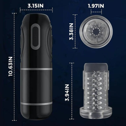 Sexoralab - High Frequency Hands Free Automatic Male Masturbator with Vibrating Penis Holster