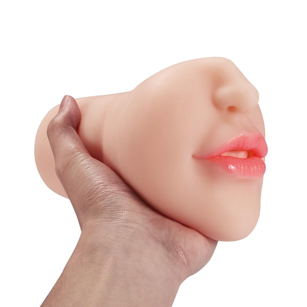 6.29 White Skin Red Lip Deep Throat Stroker