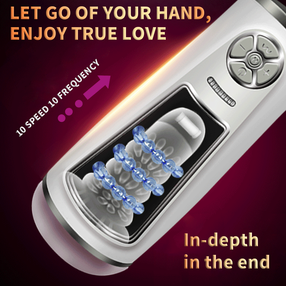 Sexoralab 10 Thrusting 10 Speeds Massage Rings Male Masturbator Cup