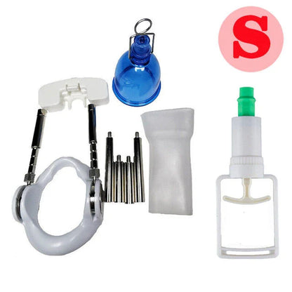 Penis Enlargement Set With Hanger, Belt, Stretcher, Vacuum Pump, And Masturbator For Men'S Sexual Enhancement