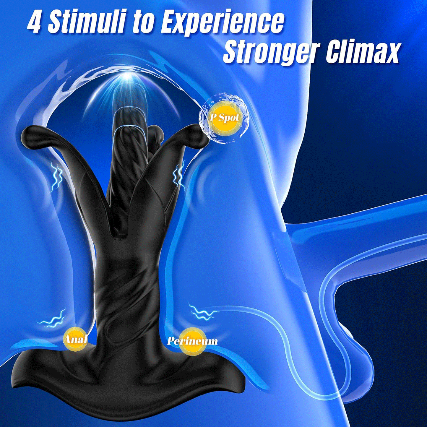 Sexoralab™ 6-in-1 Prostate Massage Male Penis Exercise, Foreplay Flirting Multifunctional 9 Vibrating Telescopic Combination Modes