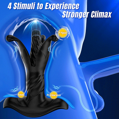 Sexoralab™ 6-in-1 Prostate Massage Male Penis Exercise, Foreplay Flirting Multifunctional 9 Vibrating Telescopic Combination Modes
