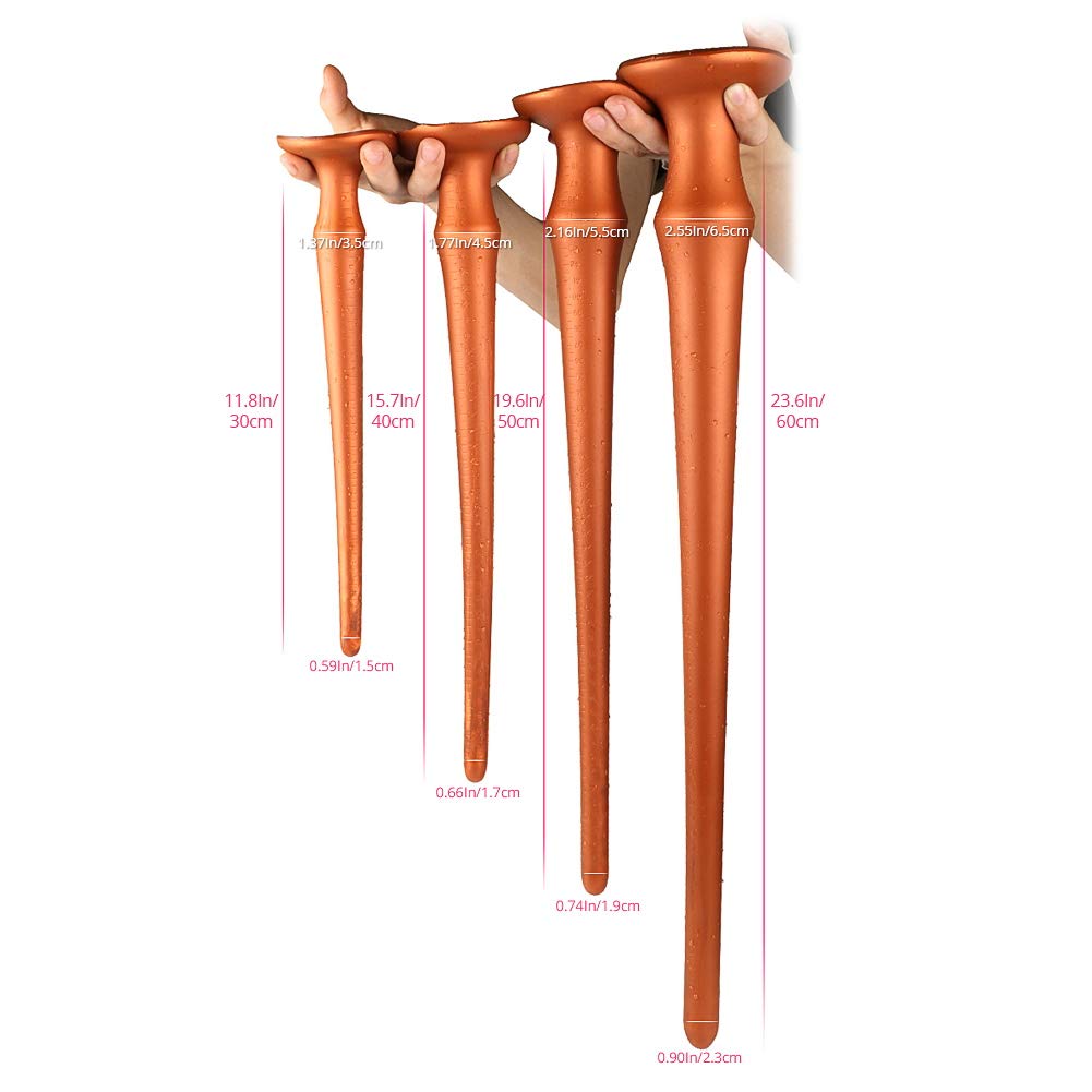 Super Long Anal Plug Dildo Flexible Liquid Silicone Butt Plug