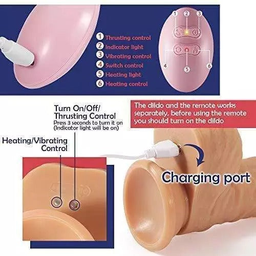 Realistic 3 Functions Multiple Combination Dildo