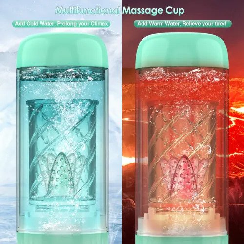 Ultimate Waterproof Hands-Free Male Masturbator with Tongue-Licking, Rotating, and Sucking Action - Perfect for Underwater Pleasure