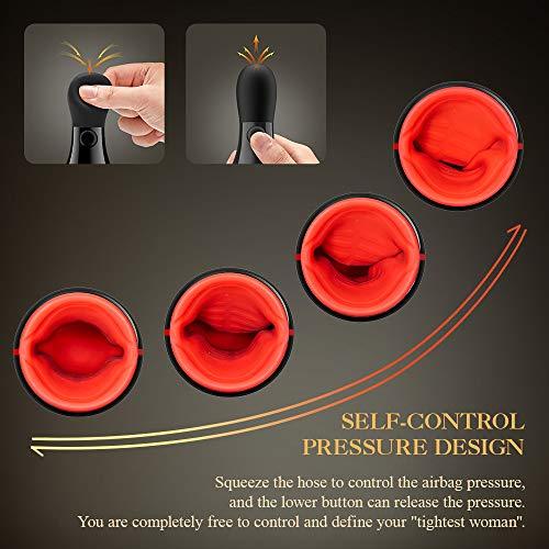 Sucking Vibrating Heating Handjob Cup with Built-in Airbag