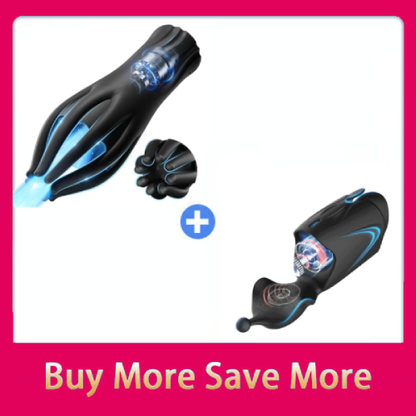 2-in-1 Male Vibrator & Masturbator - 10 Powerful Vibrations for Penis Training & Stimulation