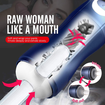 Electric Male Masturbator Cup with 5 Powerful Vacuum Suction 7 Vibrating Modes Oral Masturbators