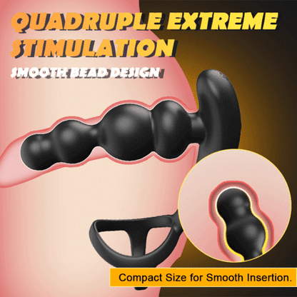 Buyging™ 360° Rotating 10 Vibration Patterns Prostate Massager with Cock Ring