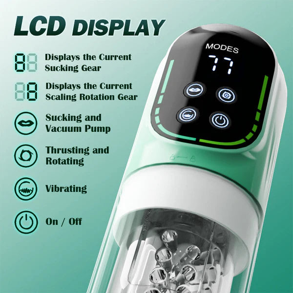 😍 Male Masturbator Penis Pump - Male Sex Toys for Men Sex Toy Pocket Pussy LCD with APP Stroker Adult Toys with 7 Thrusting 7 Rotating 5 Sucking Modes Vacuum Pumps & Enlargers🎁