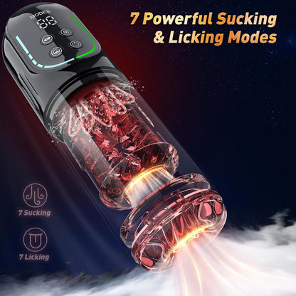 😍 Male Masturbator Penis Pump - Male Sex Toys for Men Sex Toy Pocket Pussy LCD with APP Stroker Adult Toys with 7 Thrusting 7 Rotating 5 Sucking Modes Vacuum Pumps & Enlargers🎁