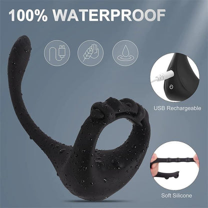 Buyging™ Dual Stimulation Remote Control 10 Vibrating Cock Ring With Bullet