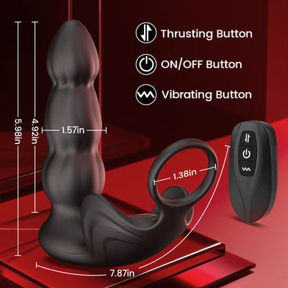 Buyging™ 3 Thrusting 10 Vibrating Prostate Massager to Feel Swollen and Full