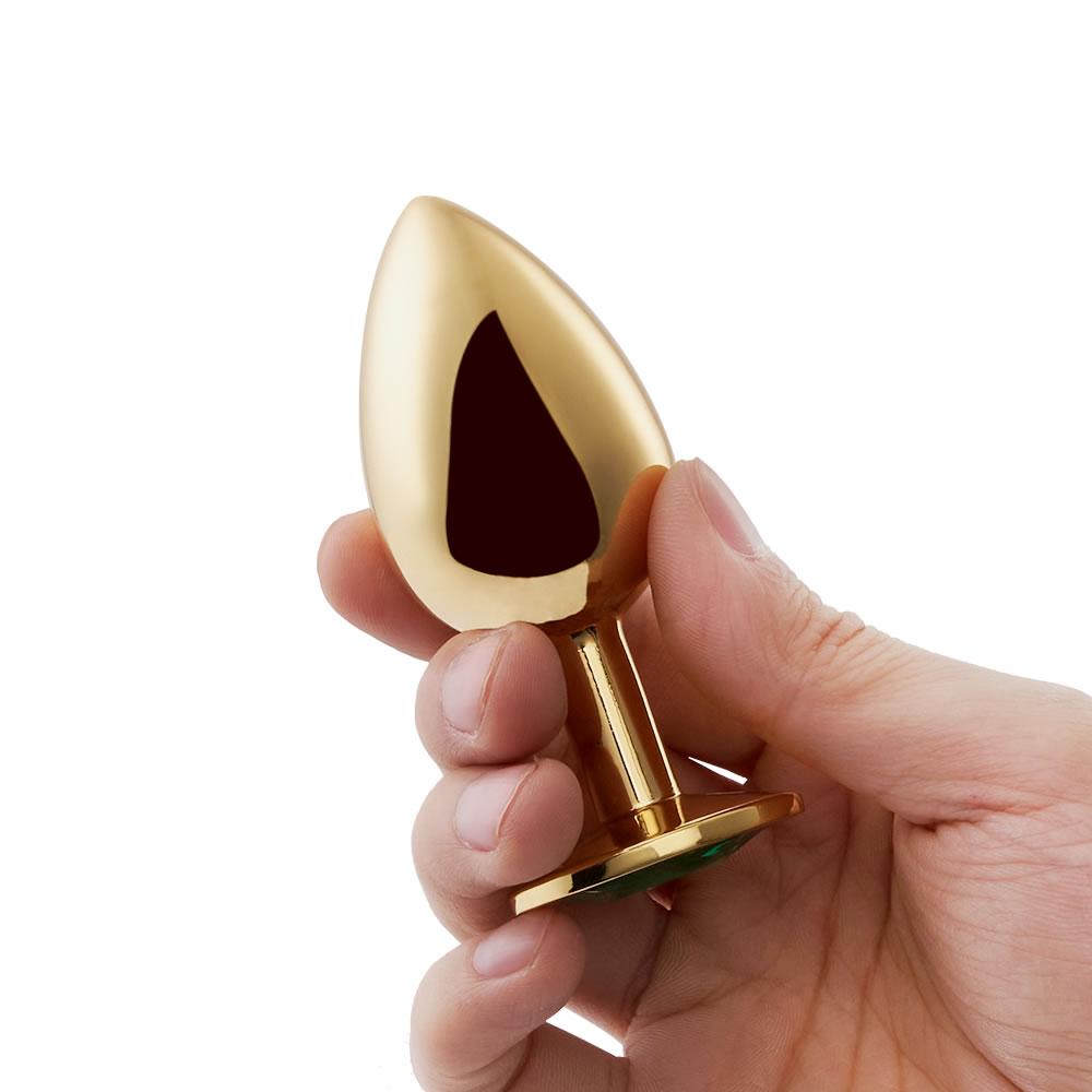 3.9 Golden Metal Gem Anal Plug